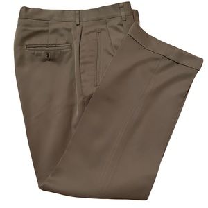 Haggar Men’s pleated, cuffed dress slacks.
